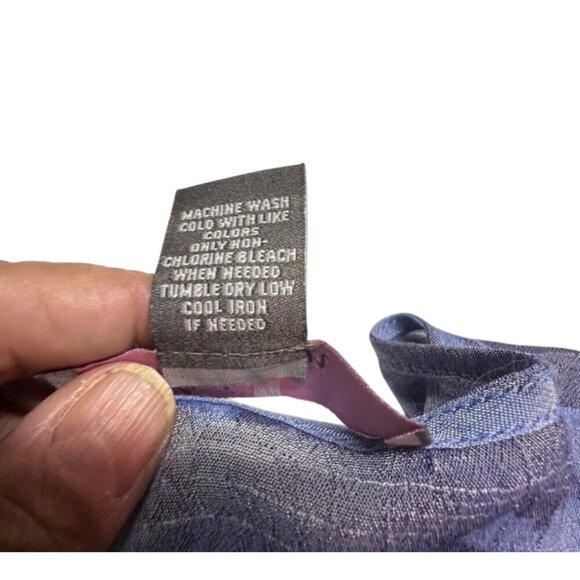 Olivia & Martin Womens Floral Sheer Tie-Front Blouse V-Neck 3/4 Sleeves Lightwei - Picture 5 of 9